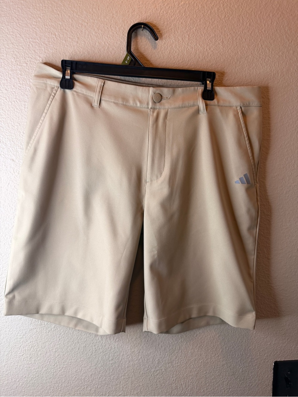 adidas Men’s Light Beige Athletic Shorts with Subtle Logo